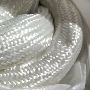 Corda flexível de tricô de fibra de vidro com isolamento térmico de 8 mm de diâmetro para fogão, vedação de fibra de vidro tricotada
