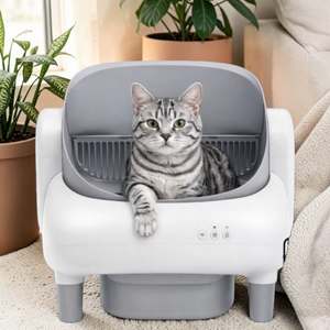 Caja de Arena Inteligente para Gatos 76L, Estructura Semicerrada, Desodoriza, Limpieza Automática y Monitoreo Inteligente, Fácil de Limpiar, Anti-Dispersión - Product Image 1