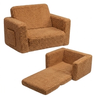 Canapé sensoriel vibrant pour tout-petits, fauteuil convertible pour enfants, chaise-lit en peluche Sherpa, chaise longue douce et moderne pour la chambre d'enfant, sûr, non toxique, lavable