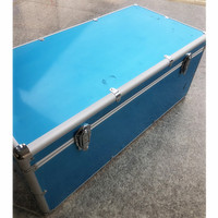 Grande mallette à outils de transport en aluminium bleu/noir personnalisée pour Transit Mallettes à outils de qualité supérieure pour transporter des outils en vol