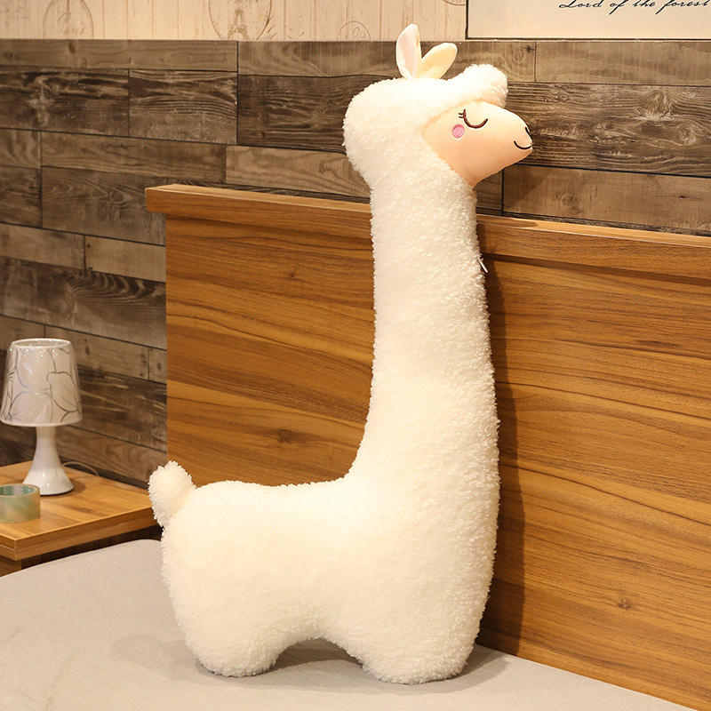 Peluche de Alpaca Kawaii de 75-130cm, Animal de peluche japonés