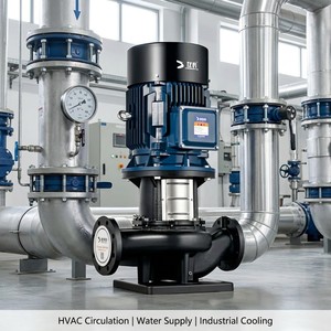 Pompe centrifuge verticale, 380V, 5,5 CV, hauteur de refoulement 28m, 30T/H, pompe à eau ultra silencieuse de haute qualité pour usage intensif - Product Image 4