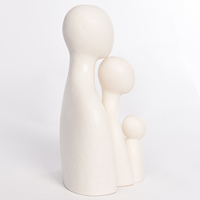 3 figurines familiales incluses, artisanat de bureau, décorations pour la maison, art abstrait en céramique, sculpture d'amour familial