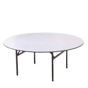 Mesa Redonda Plegable para Banquetes con Superficie de PVC y Madera Contrachapada, Resistente, Venta al Por Mayor de Fábrica, para Hoteles, Bodas y Eventos - Product Image 2