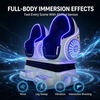 Simulateur de vol VR 9D en forme d'œuf, machine de balade VR pour parcs d'attractions et équipements de divertissement intérieurs