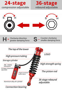 STR 4x4 hors route accessoires voiture Air azote amortisseur réglable pour <span class=keywords><strong>Toyota</strong></span> Hilux Suspension ascenseur Kits - Product Image 6