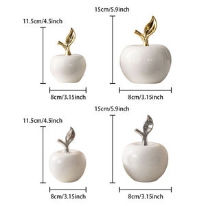 Decoraciones de Manzana de Alta Calidad para la Decoración del Hogar en la Sala de Estar, Adornos de Cerámica con Forma de Manzana para Interiores - Product Image 6