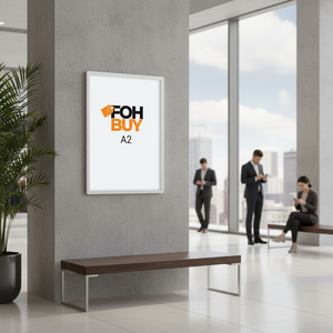 Silver A2 LED Backlit Wall-Mounted Light Box Rectangle Shape Aluminum Alloy <b>Frame</b> for Indoor & Outdoor Use <b>A4</b> <b>Size</b> - Product Image 3