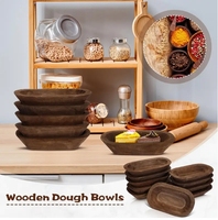 Lot de 10 bols à pâte en bois de Paulownia sculptés à la main plateau de service rustique pour cuisine ferme décor panier de fruits pièce maîtresse de mariage
