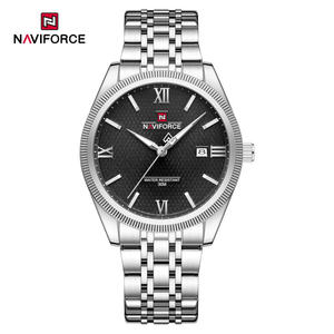 นาฬิกาควอตซ์เรืองแสง NAVIFORCE 9282 รุ่นใหม่สำหรับผู้ชาย แฟชั่นเรียบง่าย คุณภาพสูง กันน้ำ 3ATM สายสแตนเลส - Product Image 1
