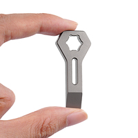 Outil multifonction portable en alliage de titane EDC, mini-outil porte-clés, clé hexagonale, tournevis, levier, ODM, extérieur