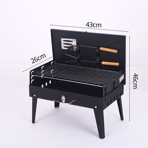 Ensemble barbecue pliable multifonctionnel pour la maison, avec grille à charbon et four réglable - Product Image 4
