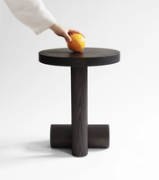 Fabricant sur mesure, table d'appoint en bois massif au design moderne pour ensemble de meubles, table d'angle amovible, canapé, salon à côté de la villa