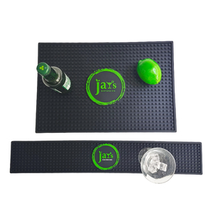 Heavy Duty <b>Silicone</b> Bar <b>Mat</b> Custom Logo Bar Counter <b>Mat</b> Non Slip Rubber Drip <b>Mat</b> for Drinkware Coasters and Bar Tools - Product Image 1