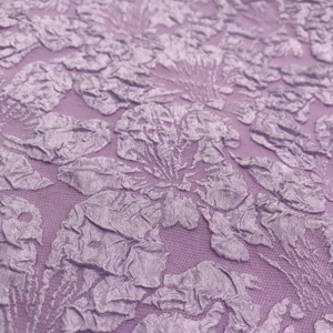 Tejido de poliéster Floral 3D Jacquard telas textiles para hacer tallas grandes Floral Jacquard correa de espagueti vestido ropa - Product Image 1