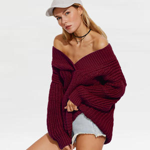 <span class=keywords><strong>Pull</strong></span>-over en tricot épais à col en V à manches longues pour <span class=keywords><strong>femme</strong></span>, nouvelle collection automne/hiver 2025 pour <span class=keywords><strong>AliExpress</strong></span> Europe Amérique, style coréen - Product Image 2