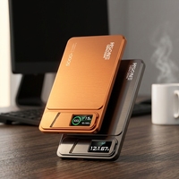Cargador Inalámbrico Magnético Ultra Delgado LC1C2 de 20W con Soporte para Escritorio, Videollamadas, Sin Sobrecalentamiento, Pantalla AI2.0, UN38.3