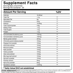 Super Green Gummies Hot-Selling Adult Dietary Supplement Vegetarian Gel Candy Cross-Border Supply Vitamins Not <span class=keywords><strong>for</strong></span> Newborns - Product Image 2