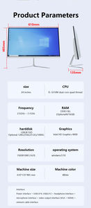 24 inci semua dalam satu PC dengan 4G/8G + 128G Dual Hard Disk opsional 1920*1080 semua dalam satu komputer - Product Image 6