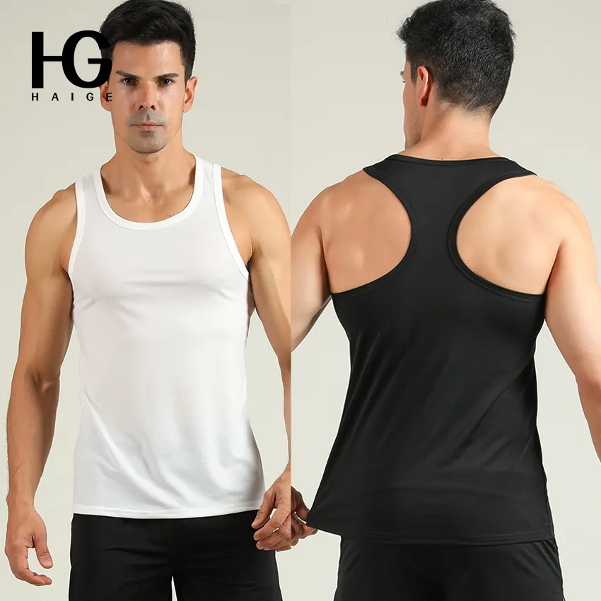 Custom Men Summer Vest Shirt New Sports Fitness Vest Polyester Tank Tops Men Training Running Compression Tank Tops Men