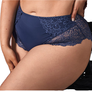 Großhandel Damen Sexy Nahtlose Transparente Polyamid-Spitzen-Slips mit Taillenlogo für Damenunterwäsche - Product Image 3