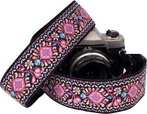 Groothandel Op Maat Meerdere Vintage Etnische Nylon Geborduurde Jacquard Stof Camera Bandjes Voor Outdoor Dslr Fotograaf Band - Product Image 3