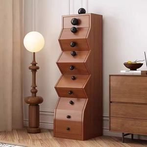 Curved Eco-Friendly Space Saving Storage Cabinet Oak Ash Wood Veneer Mid-century Pre-assembled Tall <b>Drawer</b> Classical - Product Image 1