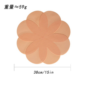 Tapete Aislante de Calor Petal Teslin, Redondo, Naranja Amarillo, Estilo Nórdico, para Mesa - Product Image 5