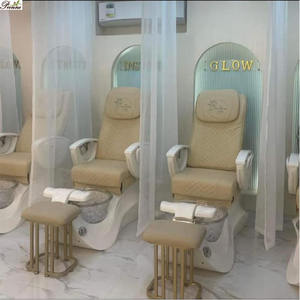 Fournitures pour ongles, mobilier de salon pas cher, fauteuil de pédicure spa royal <span class=keywords><strong>blanc</strong></span> sans tuyaux avec baignoire - Product Image 2