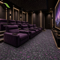 QIANQIAO KTV Edelstein-Fragment 3D-Visueller Teppichboden 33,33x100cm Nylon Antistatisch Rutschfest Akustische Bodenfliese für Kino und Lounge