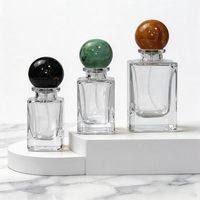 Flacons de parfum et de mascara en verre clair mat, carrés, sérigraphiés, personnalisés, de 30 ml, 50 ml, 100 ml, avec pompe pulvérisatrice