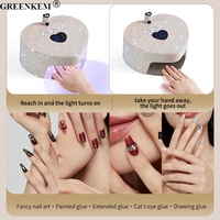 Nouvelle lampe de photothérapie pour ongles en forme de cœur 86W avec lumière à main Lampe de cuisson pour ongles à séchage rapide Lampe à ongles rechargeable à LED UV