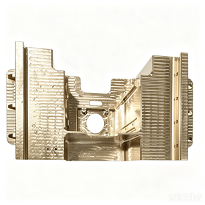 Soporte de Refrigeración de Aluminio Mecanizado a Medida de Una Pieza con Aletas de Radiación Densa para Carcasa de Motor Industrial - Product Image 1
