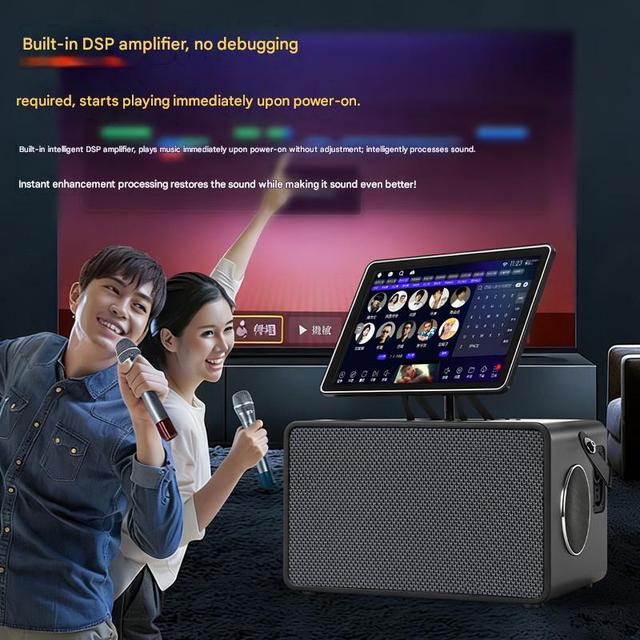 All-in-One Home KTV & Karaoke System for Wireless Audio Player Integrated Display Screen for Outdoor Singing Square Dance