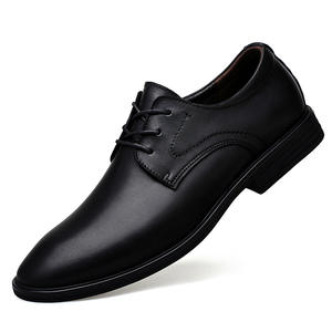 Chaussures en cuir formelles pour hommes, à bout carré et à lacets, idéales pour les mariages et les bureaux. Ils sont antidérapants et respirants au printemps - Product Image 6