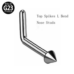 Moda nariz tachuelas ASTM F136 titanio joyería G23 titanio nariz anillos Piercing cuerpo nariz joyería - Product Image 5
