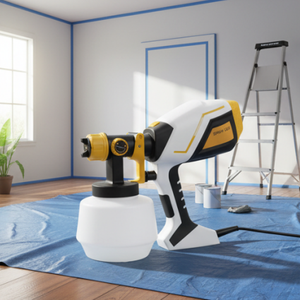 <span class=keywords><strong>Pistola</strong></span> de Pintura <span class=keywords><strong>para</strong></span> <span class=keywords><strong>Pintar</strong></span> Casas, 550w 600w 700 W HVLP, <span class=keywords><strong>Pistola</strong></span> de Pulverización Eléctrica con 5 Boquillas de Cobre y 3 Patrones, Fácil de Limpiar - Product Image 1