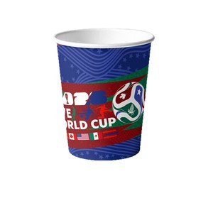 Décoration de fête Série Tournoi Mondial de Football 2026 Assiettes en carton, gobelets en papier et serviettes en papier pour événements scolaires, écologiques et recyclables - Product Image 1