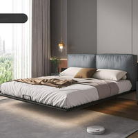 Lit de luxe direct usine Mobilier minimaliste moderne Lit double grande taille