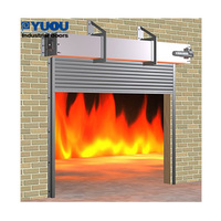 Puerta Enrollable Cortafuego de Acero Galvanizado Eléctrica con Sistema de Alarma y Alta Resistencia al Fuego