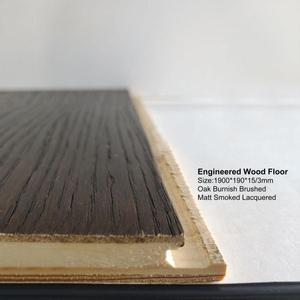 Dễ Dàng Làm Sạch Oak Burnish Chải Matt Sơn Lót <span class=keywords><strong>ELM</strong></span> 3Mm Gỗ <span class=keywords><strong>Veneer</strong></span> Ba Lớp Sàn Thiết Kế - Product Image 6