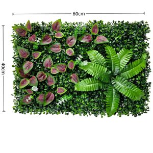 Mur végétal artificiel, panneau de verdure 30cm-100cm, décoration de pelouse en plastique pour la maison, les mariages et les entreprises - Product Image 2