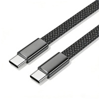 Câble de charge rapide double Type-C 60W avec matériau tressé compatible PD pour les anciens appareils Android