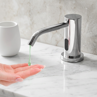 Distributeur automatique de savon liquide de qualité hospitalière, style robinet en laiton avec capteur public et bouteille de savon liquide