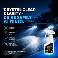 Nettoyant et Rénovateur de Phares de Voiture : Éliminateur de Rayures, Nettoyant Anti-Buée, Réparateur d'Oxydation, Revêtement UV, Liquide de Restauration de Phares