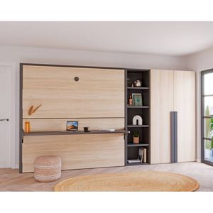 Muebles Inteligentes para Ahorrar Espacio, Cama <span class=keywords><strong>Litera</strong></span> Empotrada en la Pared, Cama Murphy, Muebles de Dormitorio para Adolescentes y Niños - Product Image 2