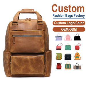 Sac à dos multi-compartiments en cuir véritable pour homme |   Fabrication sur mesure OEM/ODM pour les marques de style de vie en plein air et urbain - Product Image 1