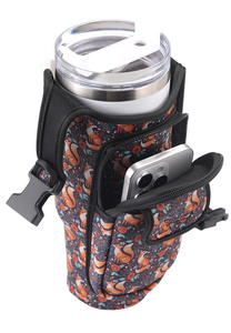 Néoprène 40oz bouteille d'eau sac de transport avec bandoulière iPhone poche porte-bouteille d'eau pochette Stanley tasse accessoires - Product Image 3