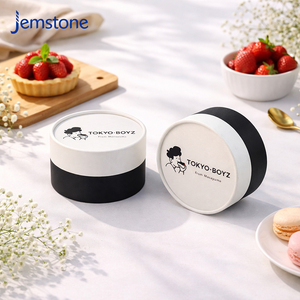 Custom Recyclable Baking Pastry Round Cardboard Tube Paper Cylinder Packaging Food Grade Basque Cake Paper Tube Box <b>Container</b> - Product Image 3
