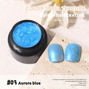 10ml <span class=keywords><strong>Blanc</strong></span> <span class=keywords><strong>Nacré</strong></span> Doré <span class=keywords><strong>Nacré</strong></span> Bleu 3 Couleurs Nail Art Aurora Dessin Uv Gel Perle Conque Shell Fil Nail Uv Peinture Gel - Product Image 3